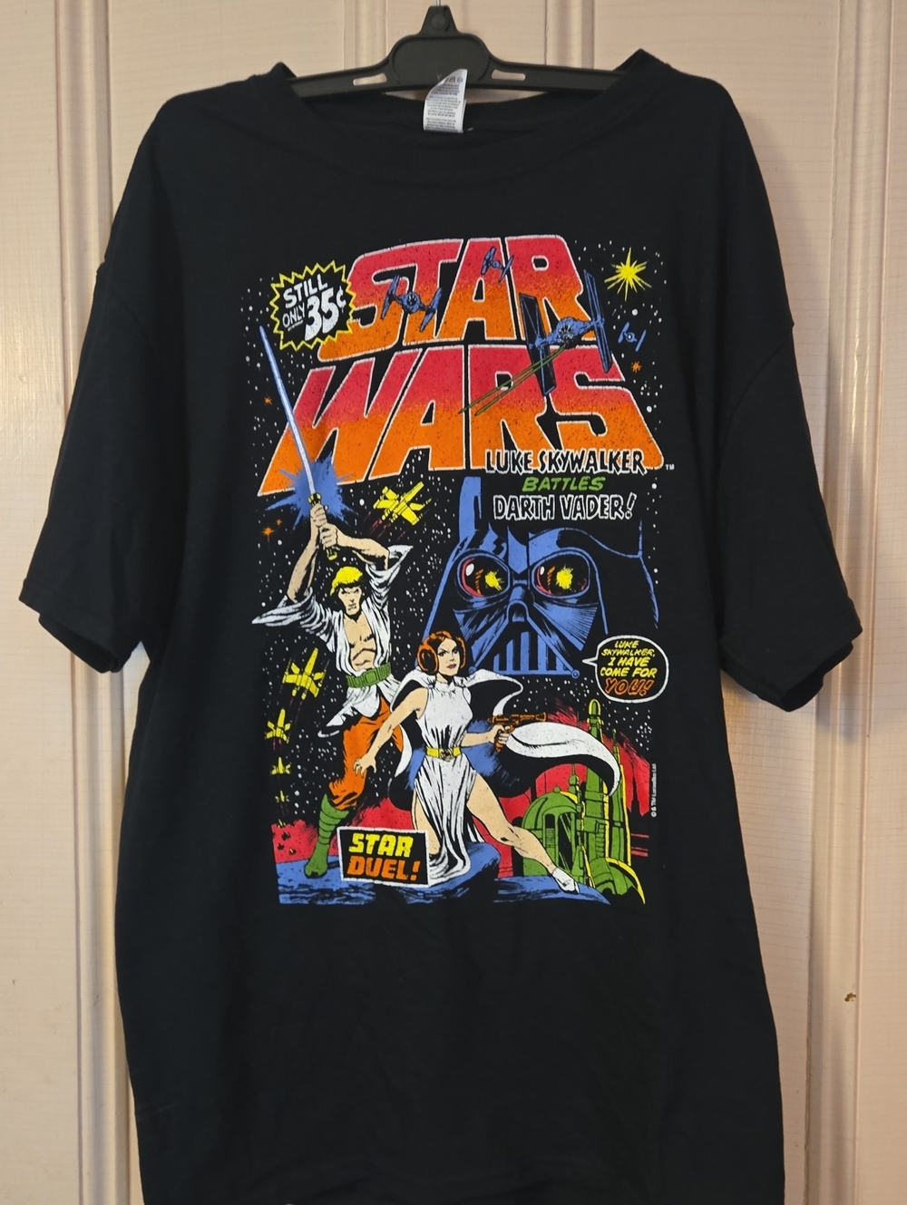 Fruit of the Loom Black Star Wars Retro Comic Graphic Tee